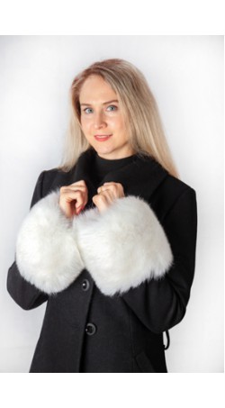 White Fox Fur Cuffs